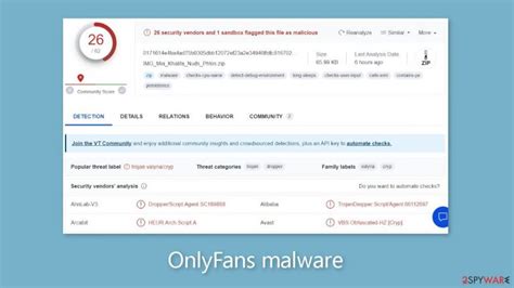 can you get a virus from onlyfans|OnlyFans Malware